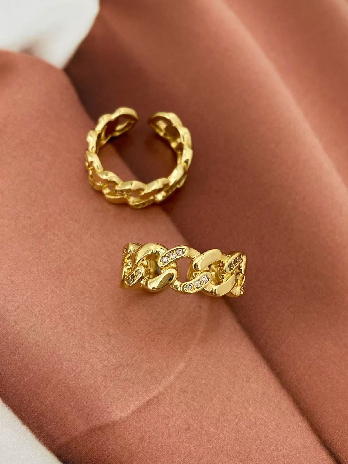 Set di gioielli hip-hop da uomo con bracciale a catena cubana in rame e zirconi_voghion.com