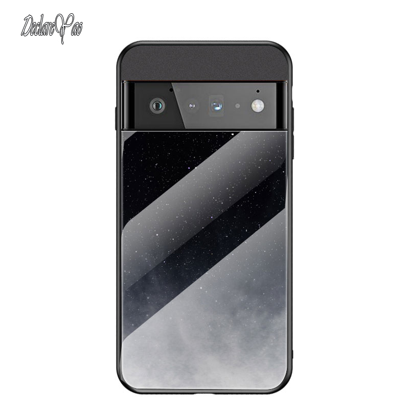 for Google 3A 4A 6 7 Pro Glass Case DECLAREYAO Luxury Hard Mirror Tempered Glass Coque For Google 1 XL 2XL 3XL 4XL 5XL C_voghion.com