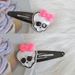 Halloween Skull Hair Clips Cute Skull Bone Pink Bowknot Decorations Punk Rock Hairpins For Women Girls Hair Accessories_voghion.com