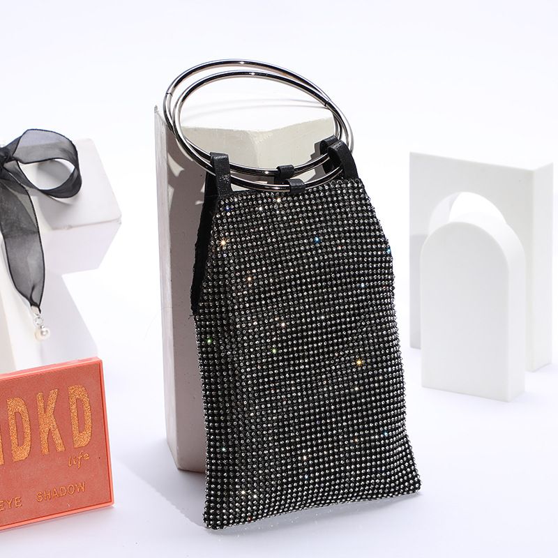 New Rhinestone Bag Diamond Dress Banquet Net Red Shiny Reflective Bracelet Handbag Party Bag_voghion.com