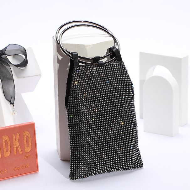 New Rhinestone Bag Diamond Dress Banquet Net Red Shiny Reflective Bracelet Handbag Party Bag_voghion.com