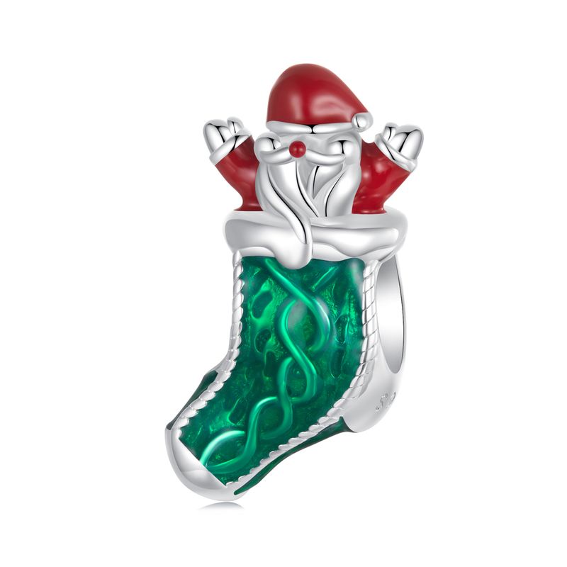 Weihnachtsstrumpf Charm Sterling Silber Charm_voghion.com