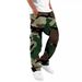 Herrenbekleidung Camouflage Overalls Outdoor Sporthosen Kordelzug Taschen Overalls Freizeithosen_voghion.com