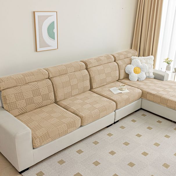 Copridivano elasticizzato – Copertura totale, tessuto in poliestere, vestibilità moderna per divano componibile, divano a due posti e poltrona (antiscivolo, lavabile in lavatrice)_voghion.com