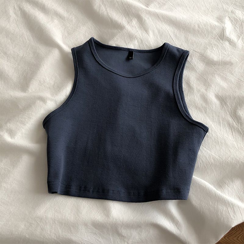 Istagram Wome's Summer Leaky Avel Vest, Iteret Red Bm Style, High Waist, Slim Fit, Short Sleeveless Bottom For_voghion.com