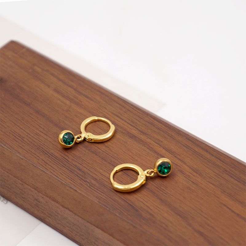 1 Pair Casual Ethnic Style Geometric Plating Inlay Copper Zircon Gold Plated Drop Earrings_voghion.com
