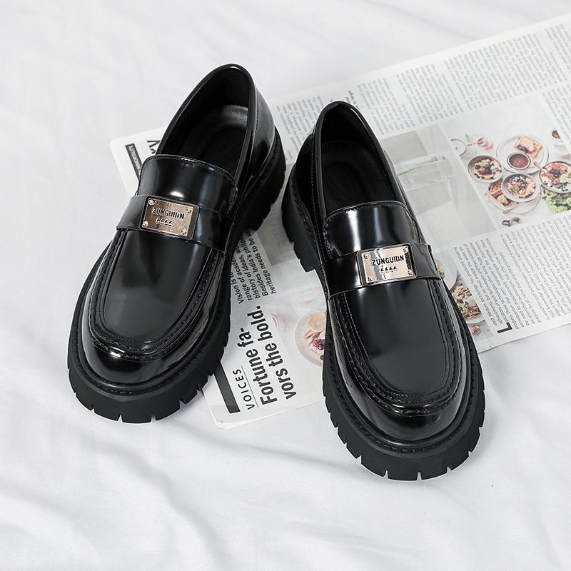 Yipin Product Number 695 New Thick Sole Leather for Youth Lefu Fashion Men's Shoes_voghion.com