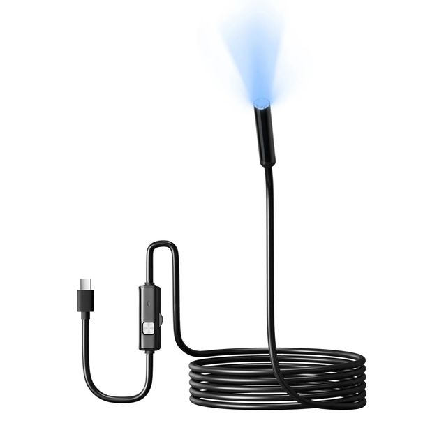 Type-C 7mm Scope 1m 1.5m 2m Scenarios Endoscope Camera With 6 LED Lights Ideal For Car Engines_voghion.com