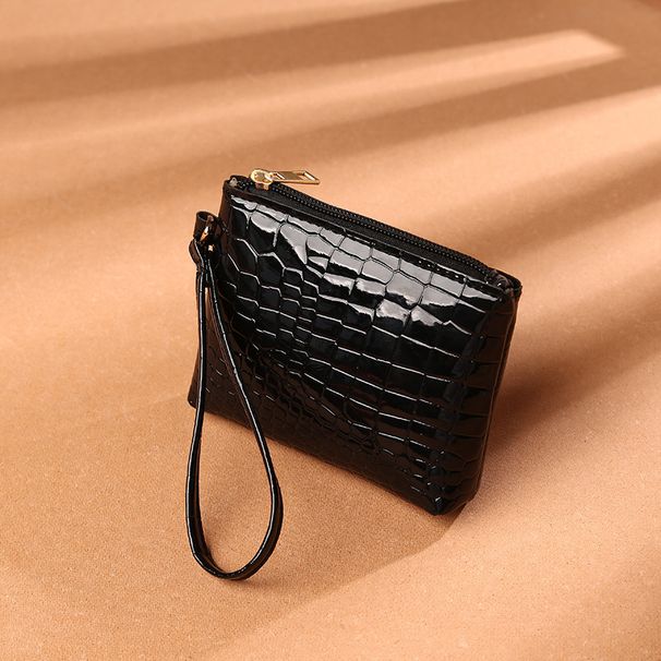 Women's Solid Color Pu Leather Zipper Coin Purses_voghion.com