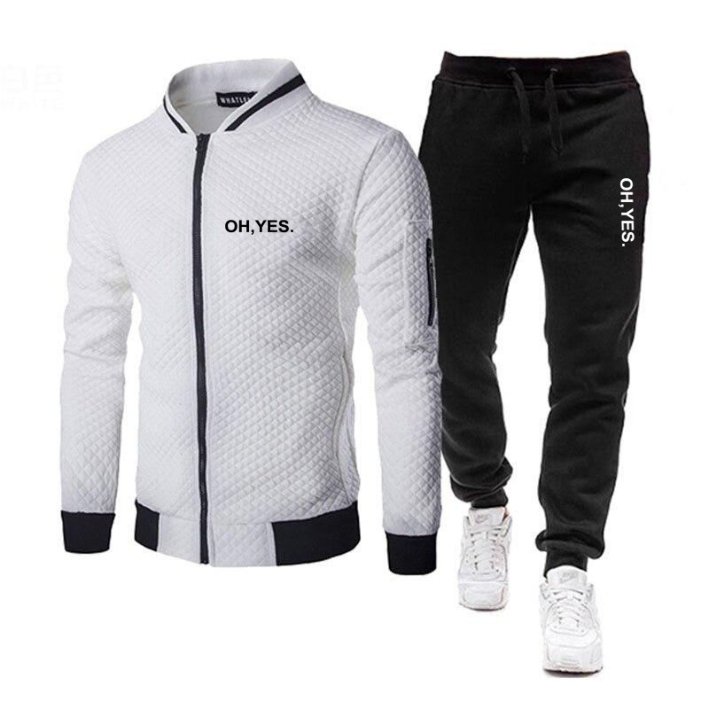 Herrenbekleidung, Reißverschlussanzug, Herren-Baseballuniform, langärmeliger, lässiger, bedruckter Jackenanzug für Herren_voghion.com