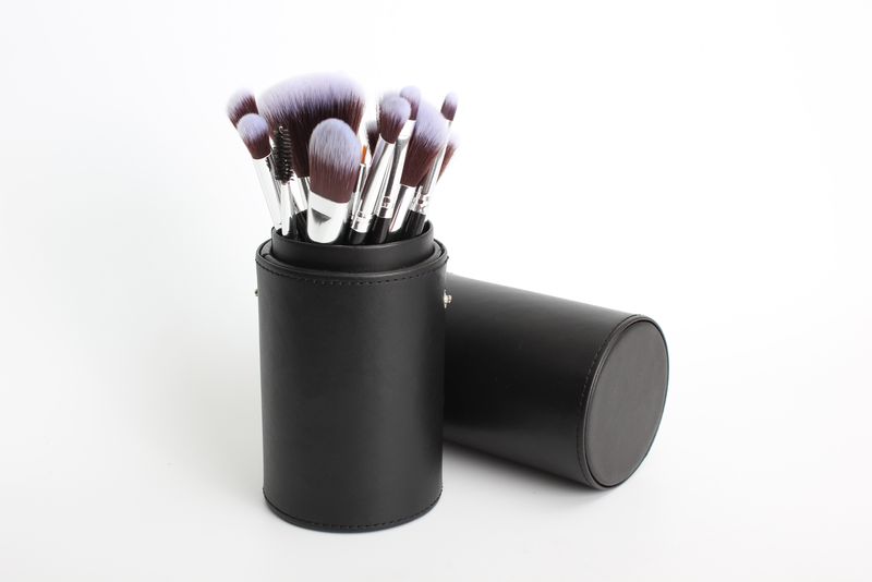 12-teiliges Make-up-Pinsel-Set, Foundation, Rouge, Lidschatten, Lippenpinsel, Make-up-Tasche_voghion.com