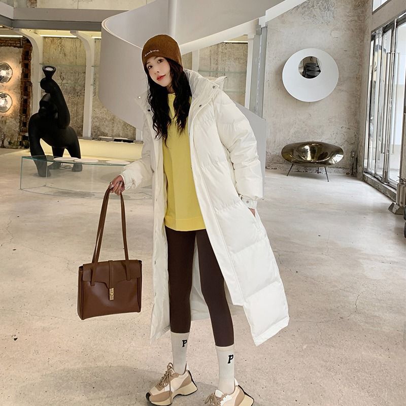 Black Down Women's Long Winer Clothing, New Syle, Hick Jacke, Chinese Opera, Suden Over He Knee Coon_voghion.com