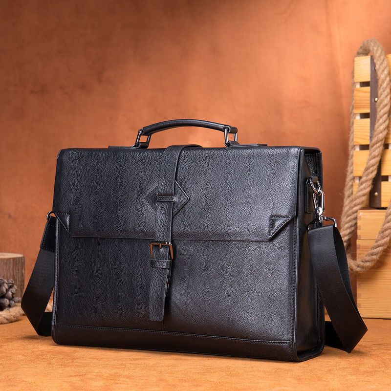 Borsa per computer di grande capacità con tracolla monospalla da uomo alla moda in vera pelle Malunte_voghion.com