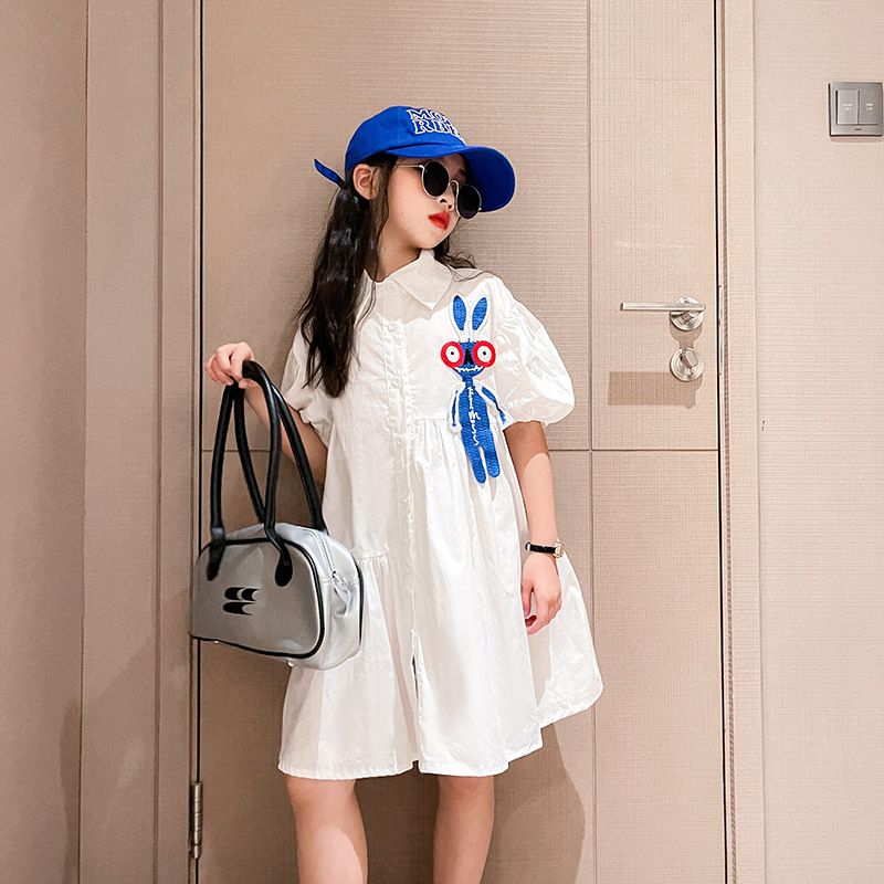Madre y niños niñas vestido de verano niños niñas verano niñas camisa falda niños ropa tendencia_voghion.com
