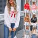 Maglione lavorato a maglia da donna con fiocco - Maglione casual a maniche lunghe a coste morbido per donna (S-4XL)_voghion.com