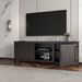 TV Stand Storage Media Console Entertainment Center,Tradition Black,with Doors_voghion.com