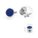 Gemelli da uomo Camicia francese Gemelli rotondi blu in fibra Set di chiodi per polsini Gemelli in fibra_voghion.com