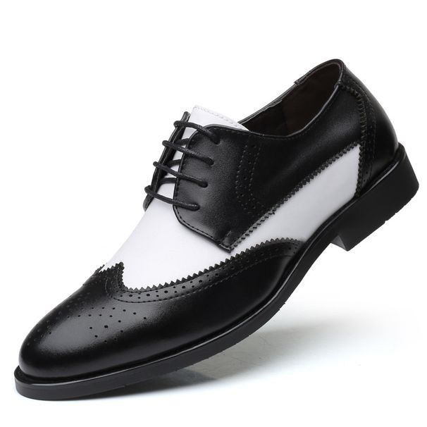 Men’s Shoes casual leather shoes round toe men's dress single shoes_voghion.com