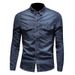 Abbigliamento da uomo Camicia in denim di cotone M5xl per uomo_voghion.com