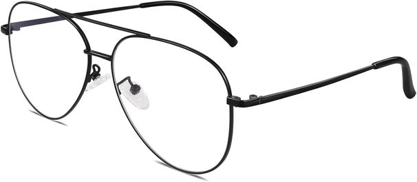 Glasses Without Prescription Women Men Retro Metal Frame UV400_voghion.com