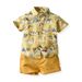 Abbigliamento per bambini estate nuovi ragazzi stampa animalier maglietta a maniche corte pantaloncini stile casual due pezzi vestito per bambini_voghion.com