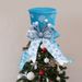 Opvouwbare kerstboomtopper met strik - Peperkoekmannetje, roze/blauw/rood, compacte opbergruimte, feestelijke boomversiering_voghion.com
