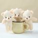 Cartoon plush conjoined naked bear beige big head bear doll small white bear schoolbag clothing doll accessories pendant wholesale_voghion.com