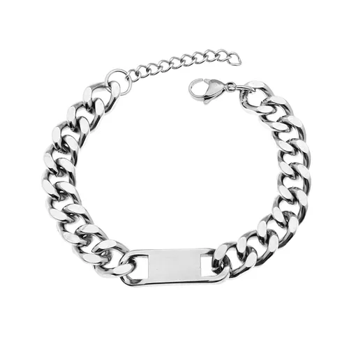 Trend Hip Hop Kette Einfache Persönlichkeit Straße Dicke Kette Zubehör Männer Und Frauen Quadrat Marke Kubanischen Armband_voghion.com