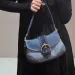 Hot Denim Underarm Bag - Canvas Splicing Design, Envelope Style Handbag For Women_voghion.com