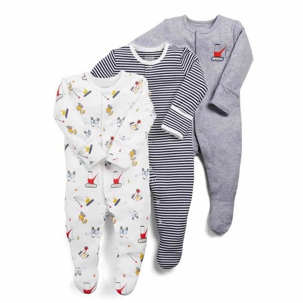 Tutina per neonati, vestiti per gattonare, lunga, copre mani e piedi, pigiama per bambini e bambine, quattro stagioni, in cotone, tre pezzi_voghion.com