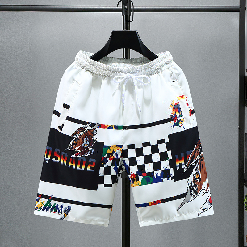 New men's summer casual pants loose 2022 versatile beach shorts high-end European goods handsome net red five points_voghion.com