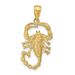 14k Solid Polished Open-Backed Scorpion Pendant_voghion.com