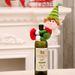 Christmas Home Decorations Christmas Doll Wine Bottle Set Small Wine Bottleneck Hold Wine Bottle Set Ornaments_voghion.com