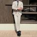 CT Men's New Single-Breasted Slim Fit Textured Business Formal Dress Suit Three-Piece Set_voghion.com