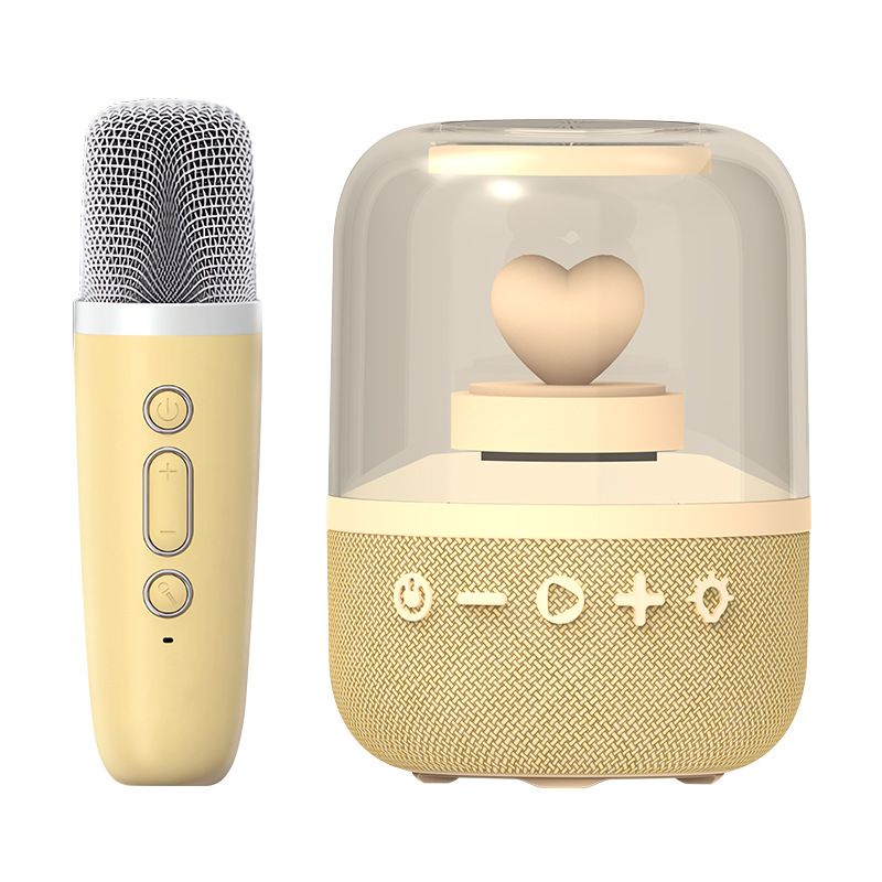 Gift with simple RGB ambient light stereo S multifunctional karaoke Bluetooth speaker_voghion.com