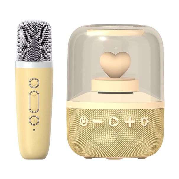 Gift with simple RGB ambient light stereo S multifunctional karaoke Bluetooth speaker_voghion.com