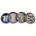 1 Stück Diamant-eingelegter, Totenkopf-förmiger, bunter Grinder aus Zinklegierung, 50 mm, 4-lagiges Rollzubehör, multifunktionaler Kräuterzerkleinerer, Raucherwerkzeug, dekorativ, G_voghion.com