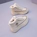 Snow Boots Autumn And Winter Short Boots Fleece Thickened Warm Cotton Shoes High Top White Shoes_voghion.com
