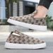 Leisure fashion spring and summer new breathable canvas all flat shoes pedal platform lazy shoes_voghion.com