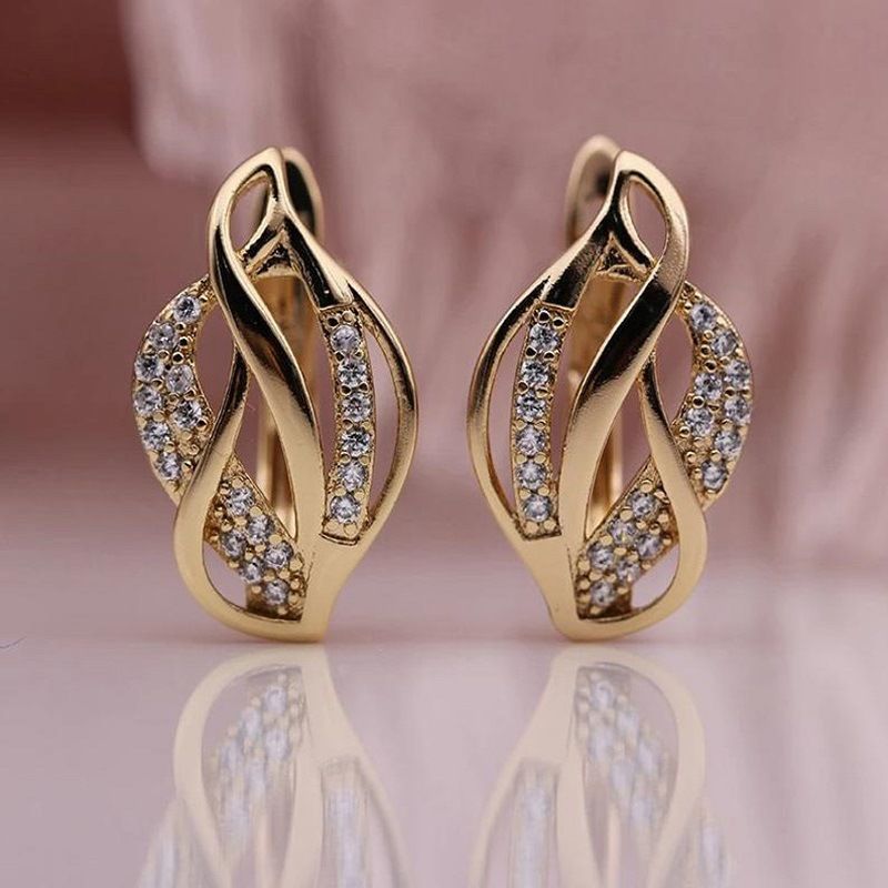 Cao Shi's Korean Version Personality Versatile Fried Dough Twists Weave Irregular Metal Sense Hollow Out Design Female_voghion.com
