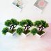 Four-ball pine grass simulation plant potted grass ball bonsai small tree home decoration flower ornaments_voghion.com
