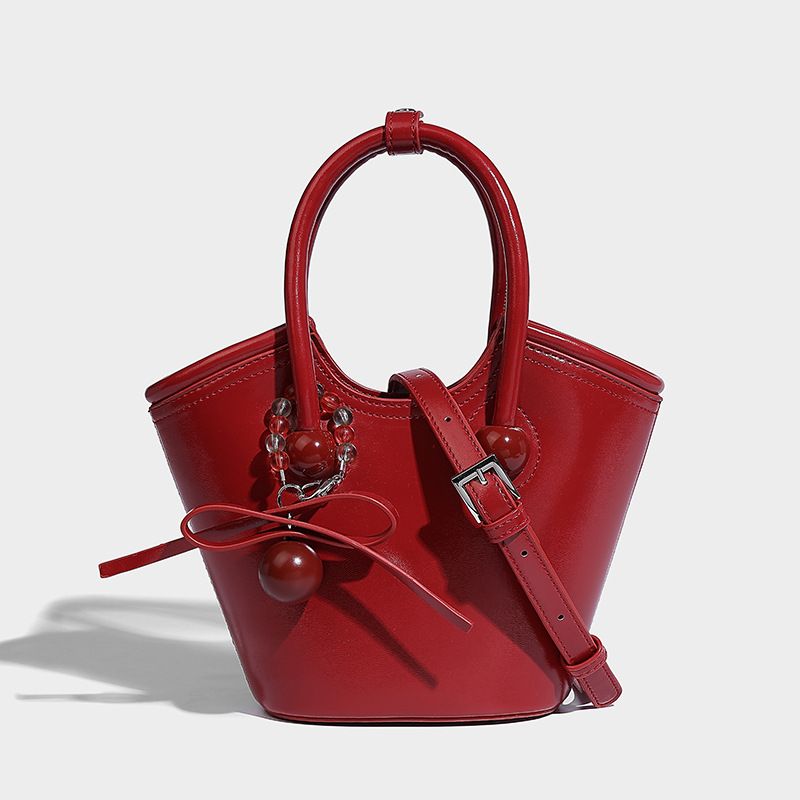 Borsa a tracolla piccola e creativa di alta qualità per autunno e inverno, piccola borsa da donna alla moda, casual, personalizzata, con scritta "Ciliegia Love"._voghion.com