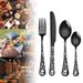 Skull Pattern Cutlery - Thickened Restaurant Tableware_voghion.com
