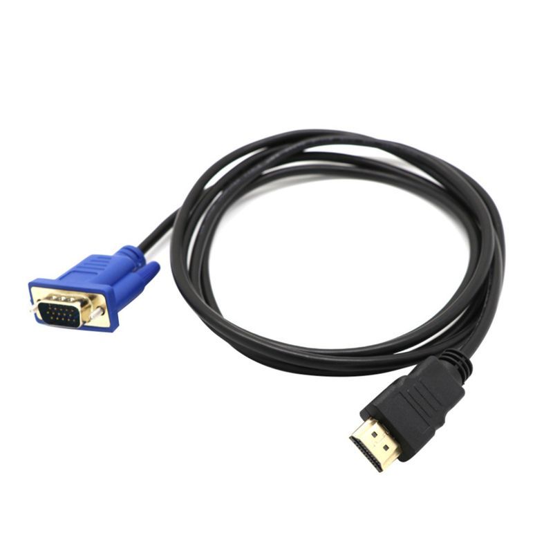 Portable 1.8m 1080P HDMI-compatible to VGA Male Adapter Cable Video Converter Cord for PC DVD HDTV_voghion.com