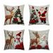 Home Decoration Rich Styles Christmas Throw Pillowcase Sofa Linen Pillowcase Soft Comfortable Cute Holiday Pillowcase 4PCS_voghion.com