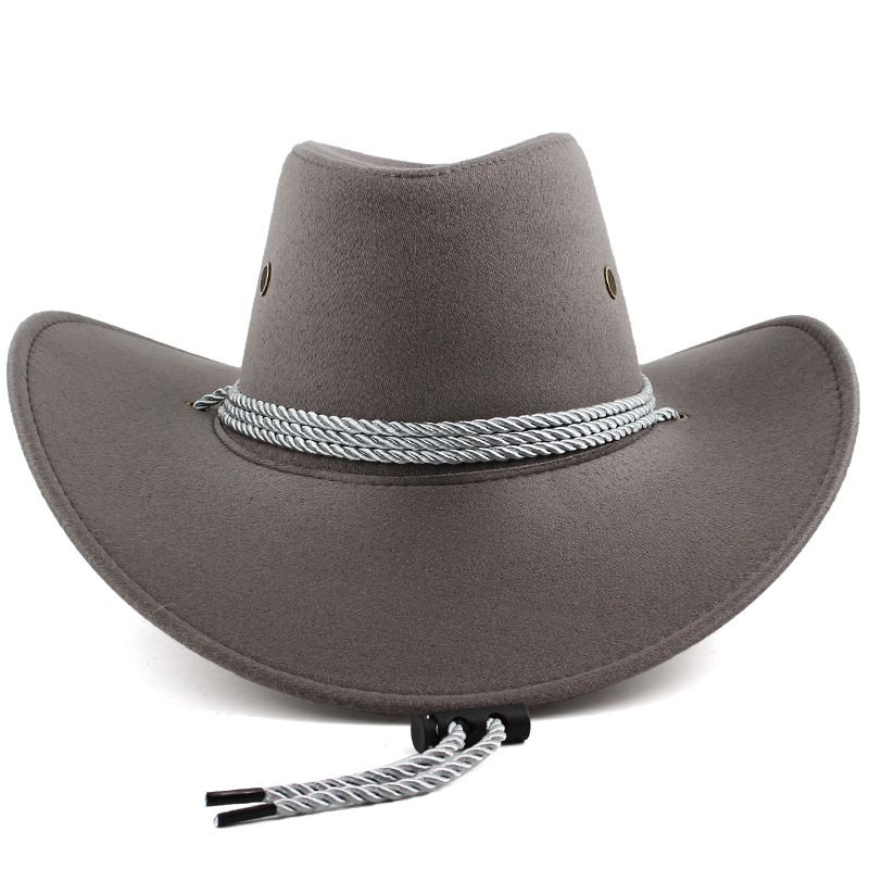 Manufacturer wholesale multi-color optional suede hats simple casual European and American cowboy hats men and women outdoor sun hats_voghion.com