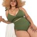 Verve New Swimwear Two-Piece High Waist Plus Size Bikini Women's Swimsuit_voghion.com