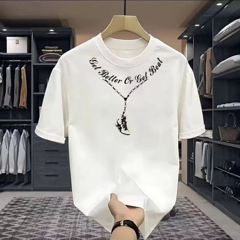 American high street fashion brand middle finger gesture printed short sleeved T-shirt for men and women trendy ins_voghion.com