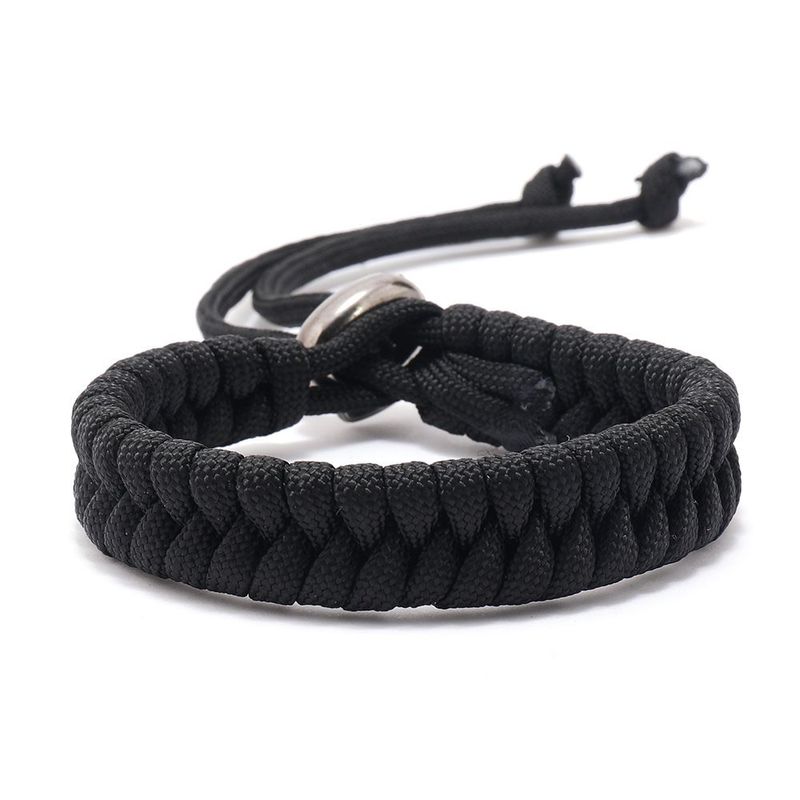 Outdoor Hiking Handmade Braided Bracelet Camouflage Paracord Wristband Unisex Simple Hand Rope Trendy Men_voghion.com