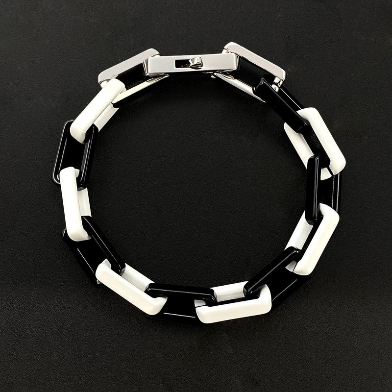 Men's Jewelry Bamboo Square Cuban Bracelet Jewelry Street Personality Hip Hop Rap Bracelet Stainless Steel Bracelet Jewelry_voghion.com